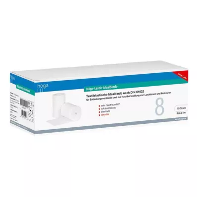HÖGA-LASTIC Idealbandage 8 cmx5 m uden cellofan, 10 stk