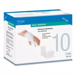 HÖGA-MUBILAST Fikseringsbandage 10 cmx4 m. cellofan, 1 stk