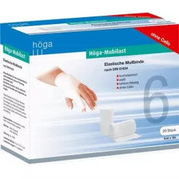 HÖGA-MUBILAST Fikseringsbandage 6 cmx4 m uden cellofan, 20 stk