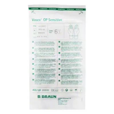 VASCO OP Sensitive handsker sterile pudderfri str. 6,5, 2 stk