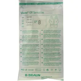 VASCO OP Sensitive handsker sterile pudderfri str. 8.0, 2 stk