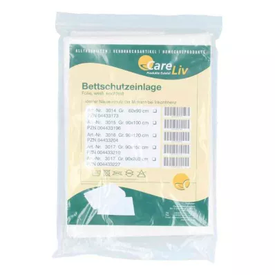 BETTSCHUTZEINLAGE Folie 90x120 cm hvid, 1 stk