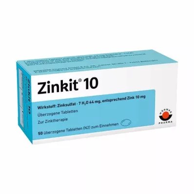 ZINKIT 10 overtrækstabletter, 100 stk