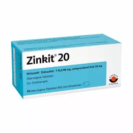 ZINKIT 20 overtrækstabletter, 50 stk