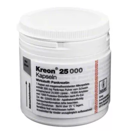 KREON 25.000 Hårde kapsler med enterisk coatede pellets, 100 stk