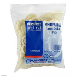 FINGERLING OP Latex størrelse 4 rullet, 100 stk