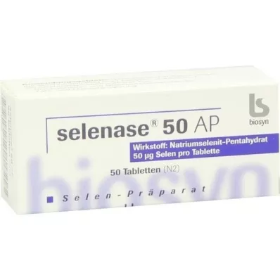 SELENASE 50 AP tabletter, 50 stk