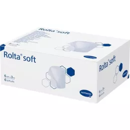 ROLTA blød syntetisk bomuldsbandage 6 cmx3 m, 6 stk