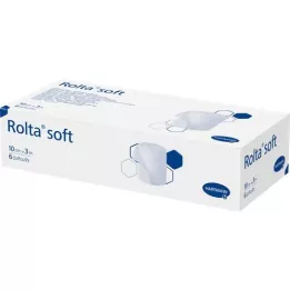 ROLTA blød syntetisk bomuldsbandage 10 cmx3 m, 6 stk