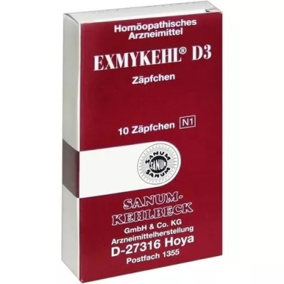 EXMYKEHL D 3 Suppositorier, 10 stk