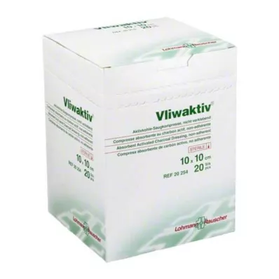 Vliwaktiv 10x10cm steril, 20 stk