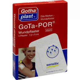 GOTA-POR Sårplaster 5x7,2 cm sterilt, 5 stk