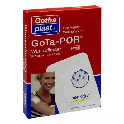 GOTA-POR Sårplaster 5x7,2 cm sterilt, 5 stk
