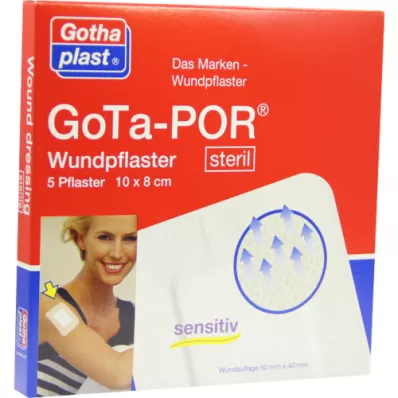 GOTA-POR Sårplaster sterilt 80x100 mm, 5 stk