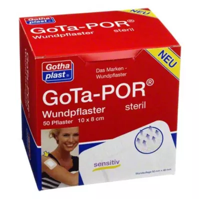 GOTA-POR Sårplastre sterile 80x100 mm, 50 stk