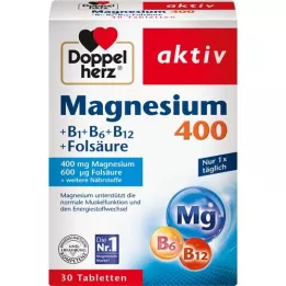 DOPPELHERZ Magnesium 400 mg tabletter, 30 stk