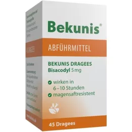 BEKUNIS Dragees Bisacodyl 5 mg enterotabletter, 45 stk