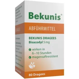 BEKUNIS Dragees Bisacodyl 5 mg enterotabletter, 80 stk