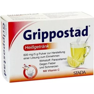 GRIPPOSTAD Pulver til varme drikke, 10 stk