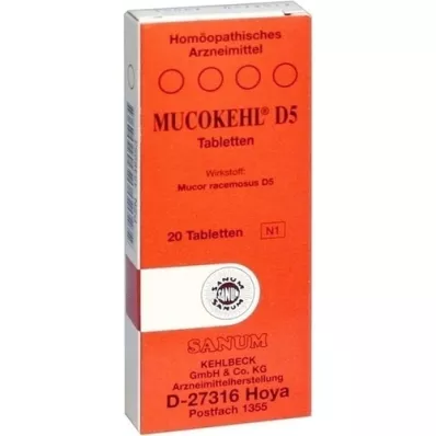 MUCOKEHL Tabletter D 5, 20 stk