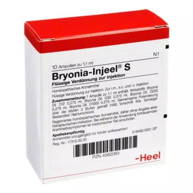 BRYONIA INJEEL S Ampuller, 10 stk