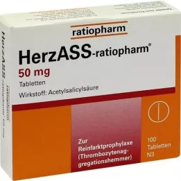 HERZASS-ratiopharm 50 mg tabletter, 100 stk