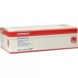 LEUKOPLAST 2,5 cmx5 m, 12 stk