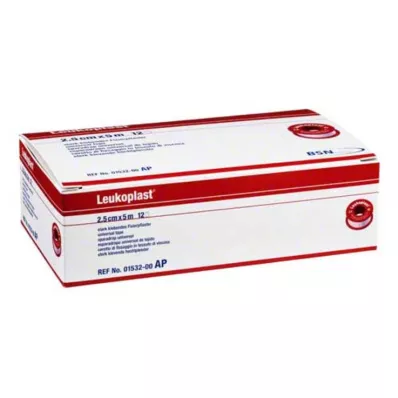 LEUKOPLAST 2,5 cmx5 m, 12 stk
