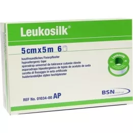 LEUKOSILK 5 cmx5 m, 6 stk