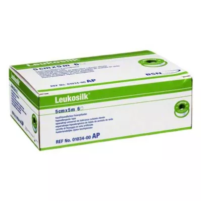 LEUKOSILK 5 cmx5 m, 6 stk