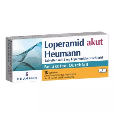 LOPERAMID akutte Heumann-tabletter, 10 stk LOPERAMID akutte Heumann-tabletter, 10 stk