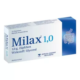 MILAX 1.0 Suppositorier, 10 stk