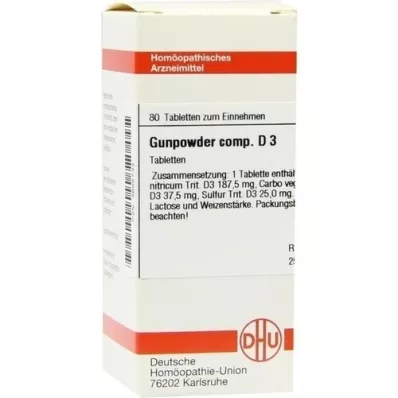 GUNPOWDER comp.D 3 tabletter, 80 stk