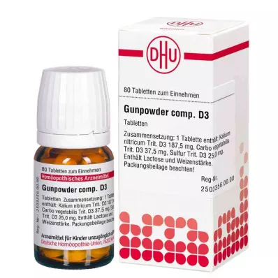 GUNPOWDER comp.D 3 tabletter, 80 stk