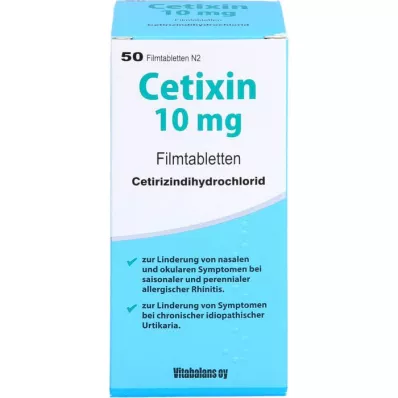 CETIXIN 10 mg filmovertrukne tabletter, 50 stk