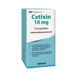 CETIXIN 10 mg filmovertrukne tabletter, 50 stk