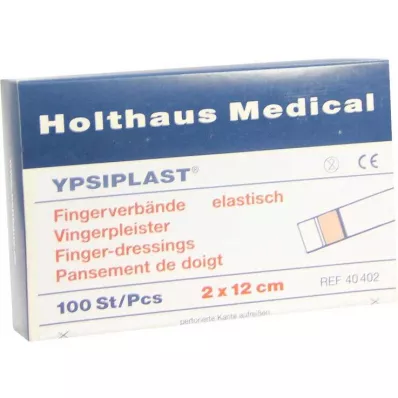 FINGERVERBAND Ypsiplast 2x12 cm elastisk hud, 100 stk FINGERVERBAND Ypsiplast 2x12 cm elastisk hud, 100 stk