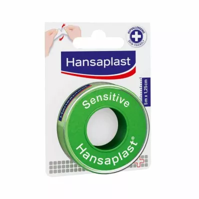 HANSAPLAST Sensitivt fikseringsplaster 1,25 cmx5 m, 1 stk