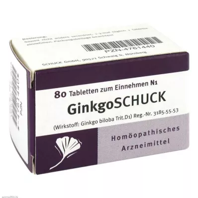 GINKGOSCHUCK Tabletter, 80 stk GINKGOSCHUCK Tabletter, 80 stk