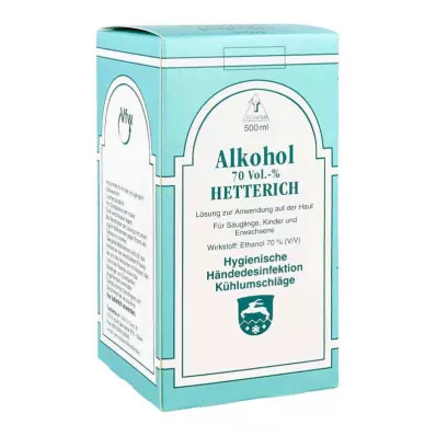 ALKOHOL 70% V/V Hetterich, 500 ml