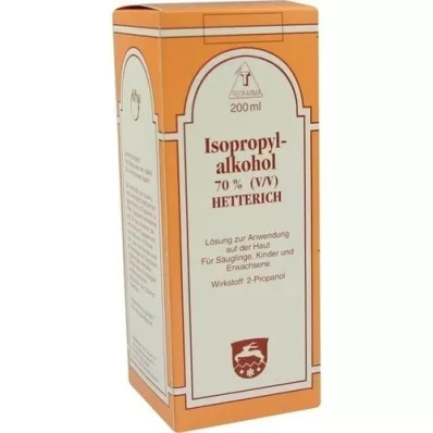 ISOPROPYLALKOHOL 70% V/V Hetterich, 200 ml