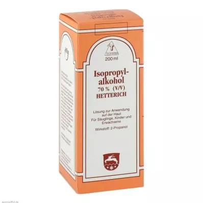 ISOPROPYLALKOHOL 70% V/V Hetterich, 200 ml