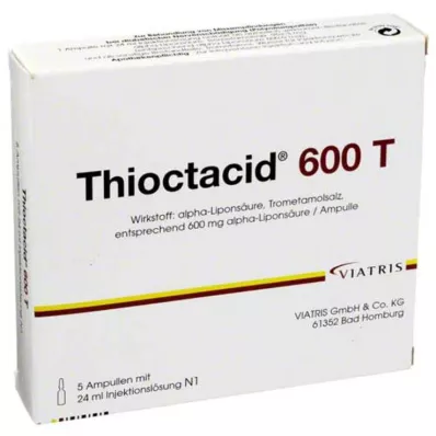 THIOCTACID 600 T injektionsvæske, opløsning, 5X24 ml