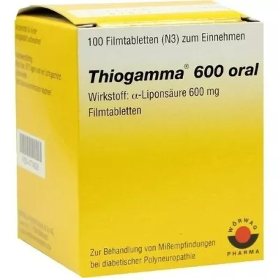 THIOGAMMA 600 orale filmovertrukne tabletter, 100 stk