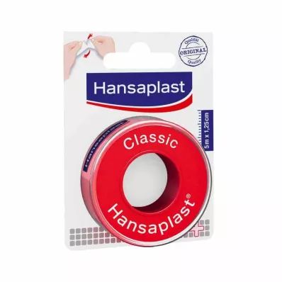 HANSAPLAST Klassisk 1,25 cm x 5 m fikseringsgips, 1 stk