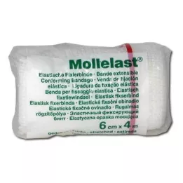MOLLELAST Bandager 6 cmx4 m hvid, 1 stk