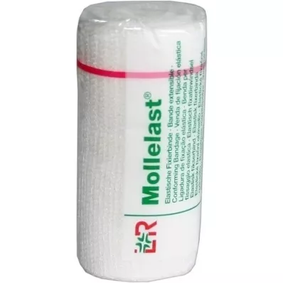 MOLLELAST Bandager 8 cmx4 m hvid, 1 stk