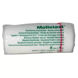 MOLLELAST Bandager 8 cmx4 m hvid, 1 stk