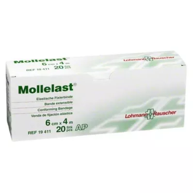 Mollelast 6cmx4m hvid, 20 stk