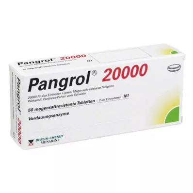 Pangrol 20000 gastro-resistente tabletter, 50 stk